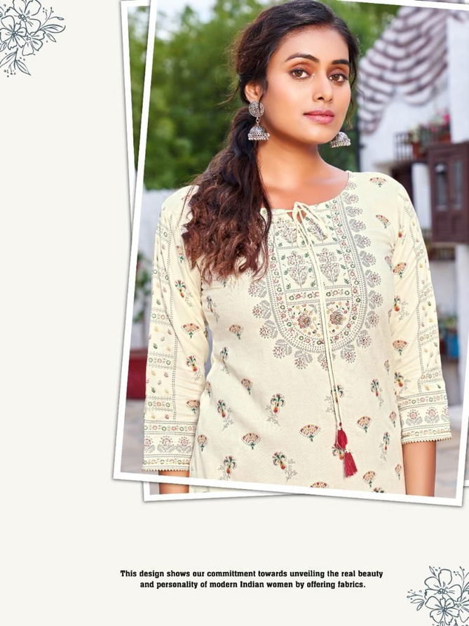 Hinaya Tiara 10 Fancy Ethnic Wear Rayon Printed Kurti Collection